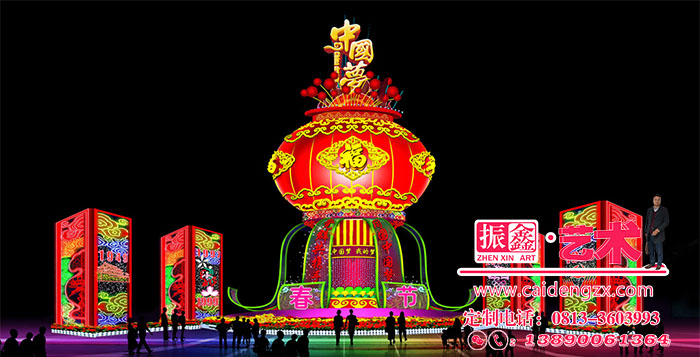 公司春节灯展制作的产品之一“中国梦”