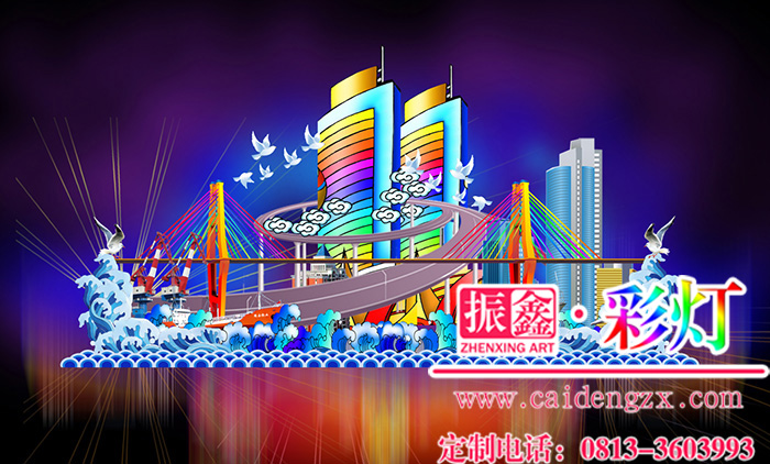 彩灯制作里的大型场景灯组
