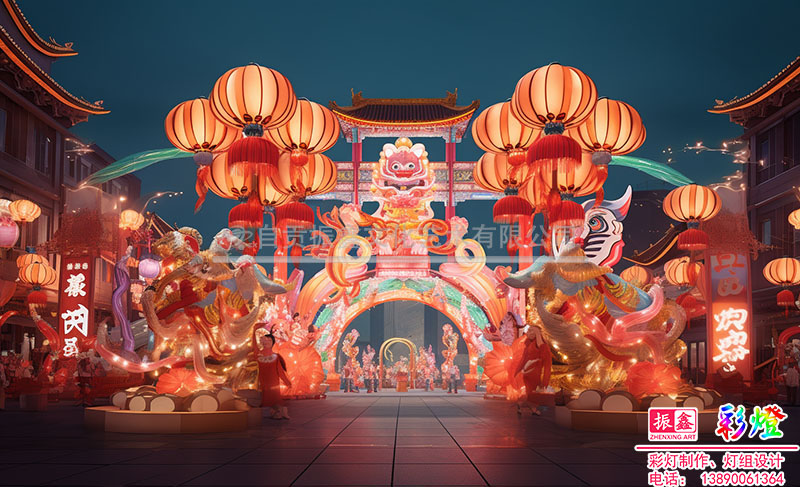 生肖龙主题灯