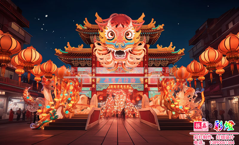 生肖龙年主题灯组
