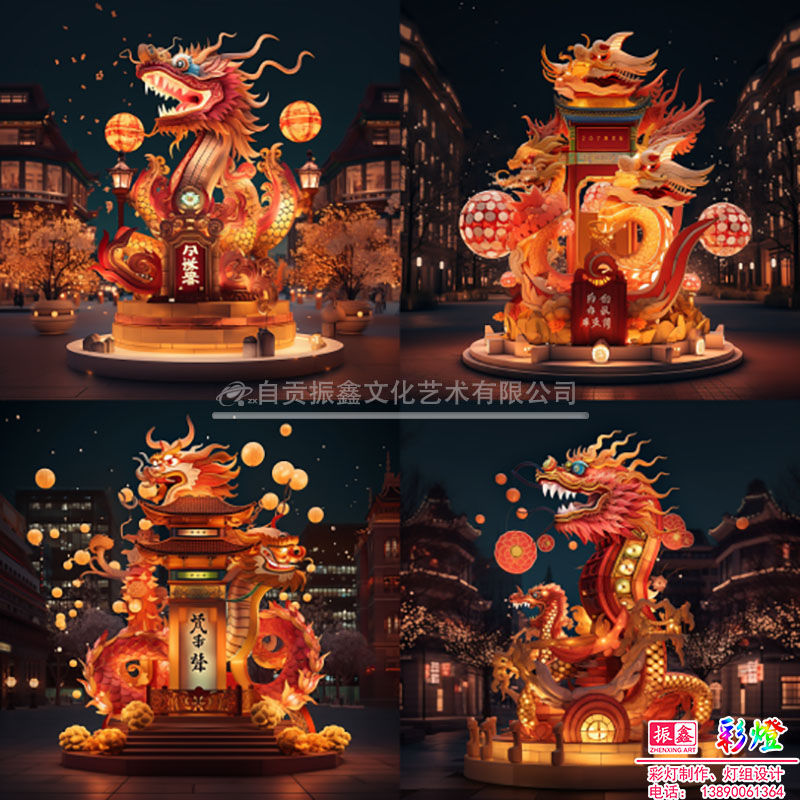 生肖龙年主题灯组